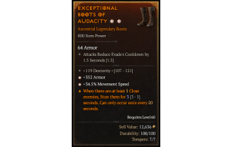 Legendary Boots[*34.5 MS | *352 Armor | 119 DEX]