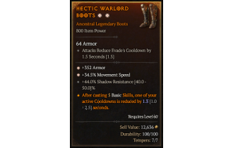 Legendary Boots[*34.5 MS | *352 Armor]