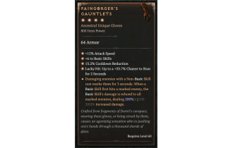 Paingorger's Gauntlets [Max Unique | ⭐️ 4 Greater | Gloves | All]