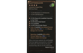 EarthBreaker [Max Unique | ⭐️ 4 Greater | Ring | Druid]