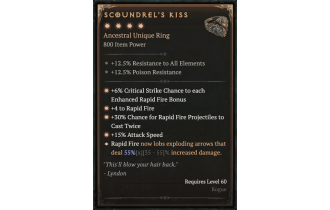 Scoundrel's Kiss [Max Unique | ⭐️ 4 Greater | Ring | Rogue]