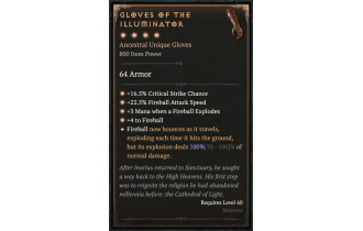 Gloves of the Illuminator [Max Unique | ⭐️ 4 Greater | Gloves | Sorcerer]