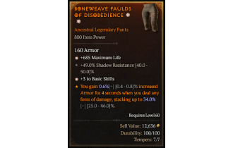 Legendary Pants[*3 BasicSkills | *685 Life]