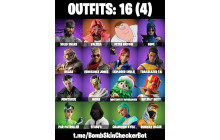 UNIQUE - Peter Griffin, Valeria  [16 Skins, 15 Axes, 16 Emotes, 13 Gliders and MORE!]