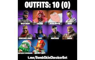 UNIQUE - Peter Griffin , Valeria [10 Skins, 9 Axes, 8 Emotes, 11 Gliders and MORE!]