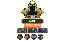 Main | TTL: 1928 | CL: 114 | QP: 284 [99 MAGE, 99 RAN, B Gloves, Defender, DS2, Fire Cape, Piety, Void + MORE!]