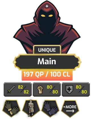 Main | TTL: 1629 | CL: 100 | QP: 197 [82 ATT | 80 STR | 80 DEF | 77 Mage + MORE!]