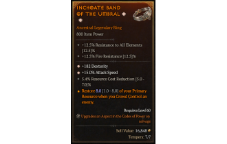 Legendary Ring[*15 ATKSPD | *182 DEX | 5.4 RCR]