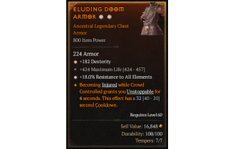 Legendary Chest Armor[*18 ResistAll | *182 DEX | 424 Life]