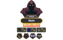 Main | TTL: 1360 | CL: 105 | QP: 184 [99 MAGE, B Gloves, Defender, Piety, Mithril Gloves, MA1 & MA2, MM1, Ava's + MORE!]