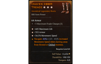 Legendary Boots[*34.5 MS | *352 Armor | *685 Life]