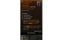 Legendary Pants[*3 BasicSkills | *182 DEX | *685 Life]