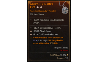 Legendary Amulet[*13.2 CDR | *15 ATKSPD]