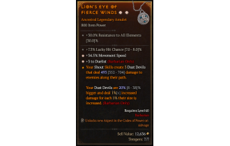 Legendary Amulet[Barbarian | *3 Duelist | *34.5 MS | 7.3 LHC]