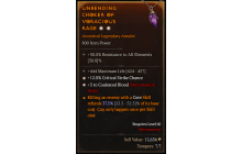 Legendary Amulet[Necromancer | *3 CoalescedBlood | *12 Crit]