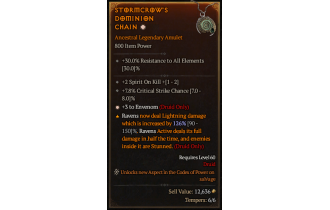 Legendary Amulet[Druid | *3 Envenom | 7.8 Crit]