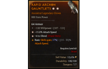 Legendary Gloves[Shred | *4 Shred | *15 ATKSPD | 120 WP]