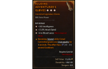 Legendary Gloves[BloodLance | *4 BloodLance | *15 ATKSPD | *182 INT]