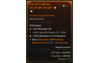 Legendary Helm[*18 ResistAll | *685 Life]