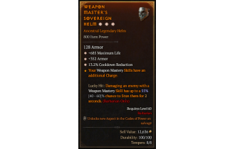 Legendary Helm[*13.2 CDR | *352 Armor | *685 Life]