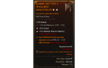 Legendary Helm[Necromancer | *3 SkelWarrior | *352 Armor | 116 INT]