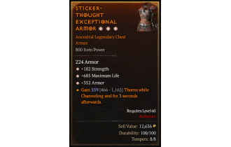 Legendary Chest Armor[*352 Armor | *182 STR | *685 Life]