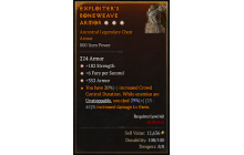 Legendary Chest Armor[*352 Armor | *6 FpS | *182 STR]