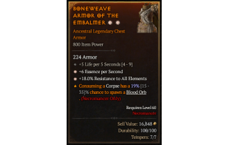 Legendary Chest Armor[*18 ResistAll | *6 ESpS]