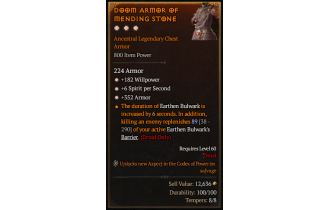 Legendary Chest Armor[*352 Armor | *6 SpS | *182 WP]