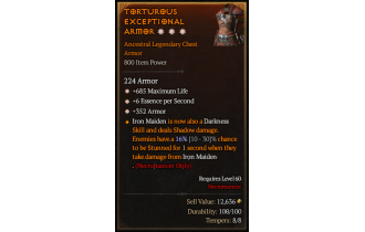 Legendary Chest Armor[*352 Armor | *6 ESpS | *685 Life]