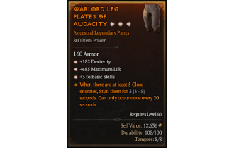 Legendary Pants[*3 BasicSkills | *182 DEX | *685 Life]