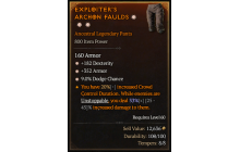 Legendary Pants[*352 Armor | *9 Dodge | *182 DEX]