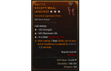 Legendary Pants[Barbarian | *4 Bash | *182 STR | *685 Life]