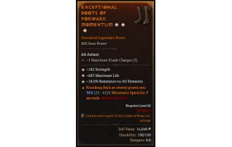 Legendary Boots[*18 ResistAll | *182 STR | *685 Life]