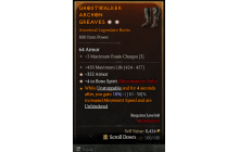 Legendary Boots[Necromancer | *4 BoneSpirit | *352 Armor | 450 Life]