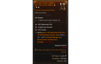 Legendary Boots[*352 Armor | *6 SpS | *685 Life]