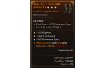 Legendary Boots[*34.5 MS | *6 SpS | *182 WP]