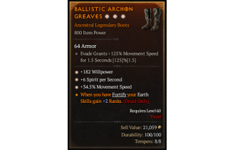 Legendary Boots[*34.5 MS | *6 SpS | *182 WP]