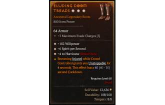 Legendary Boots[Druid | *4 Hurricane | *6 SpS | *182 WP]