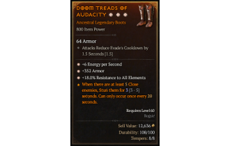 Legendary Boots[*18 ResistAll | *352 Armor | *6 ENpS]