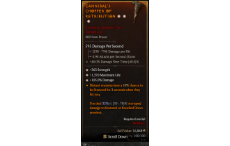 Legendary Two-Handed Axe[*105 DMG | *363 STR | *1370 Life]