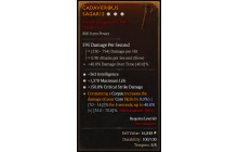 Legendary Two-Handed Axe[*150 DMG_Crit | *363 INT | *1370 Life]