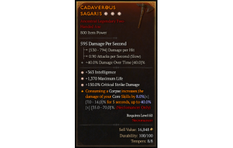 Legendary Two-Handed Axe[*150 DMG_Crit | *363 INT | *1370 Life]