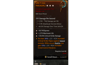 Legendary Two-Handed Axe[*150 DMG_Crit | *363 WP | *1370 Life]