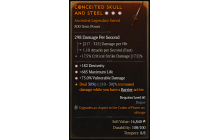 Legendary One-Handed Sword[*75 DMG_Vulnerable | *182 DEX | *685 Life]