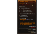 Legendary One-Handed Scythe[*52.5 DMG | *182 INT | *685 Life]