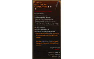 Legendary Polearm[*150 DMG_Crit | *363 STR | *1370 Life]