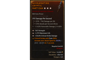 Legendary Polearm[*150 DMG_Crit | *363 STR | *1370 Life]