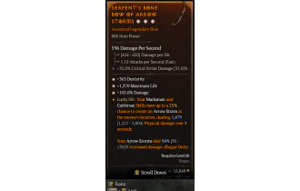 Legendary Bow[*105 DMG | *363 DEX | *1370 Life]