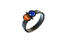 Gloom Spiral Synthesised Two-Stone Ring [PoE Mirrored Item]